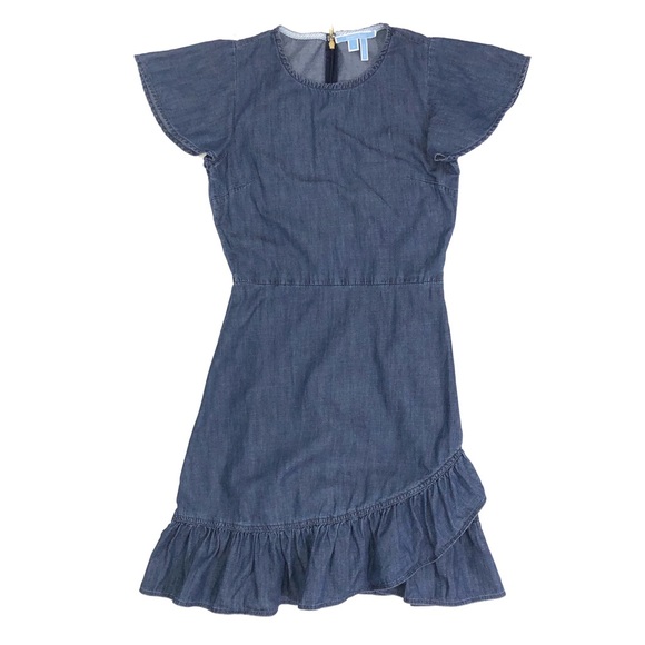 Draper James Chambray Faux Wrap Dress - Picture 4 of 8